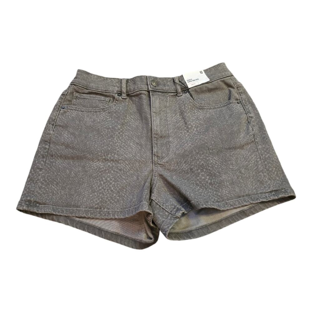 Express Shortie Super High Rise Snakeskin Python Stretch‎ Shorts Size 10 New!